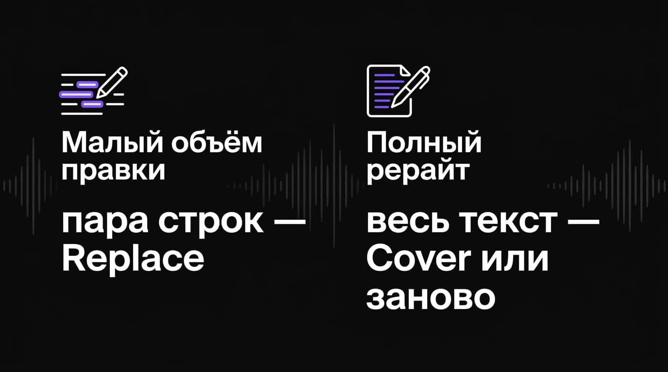 Как поменять текст в уже готовой песне Suno — без перегенерации всего трека — фото 2