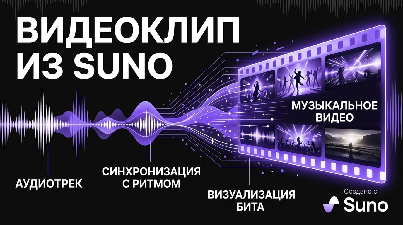 Видеоклип на трек из Suno: как связать музыку с AI-генератором видео и получить готовый ролик
