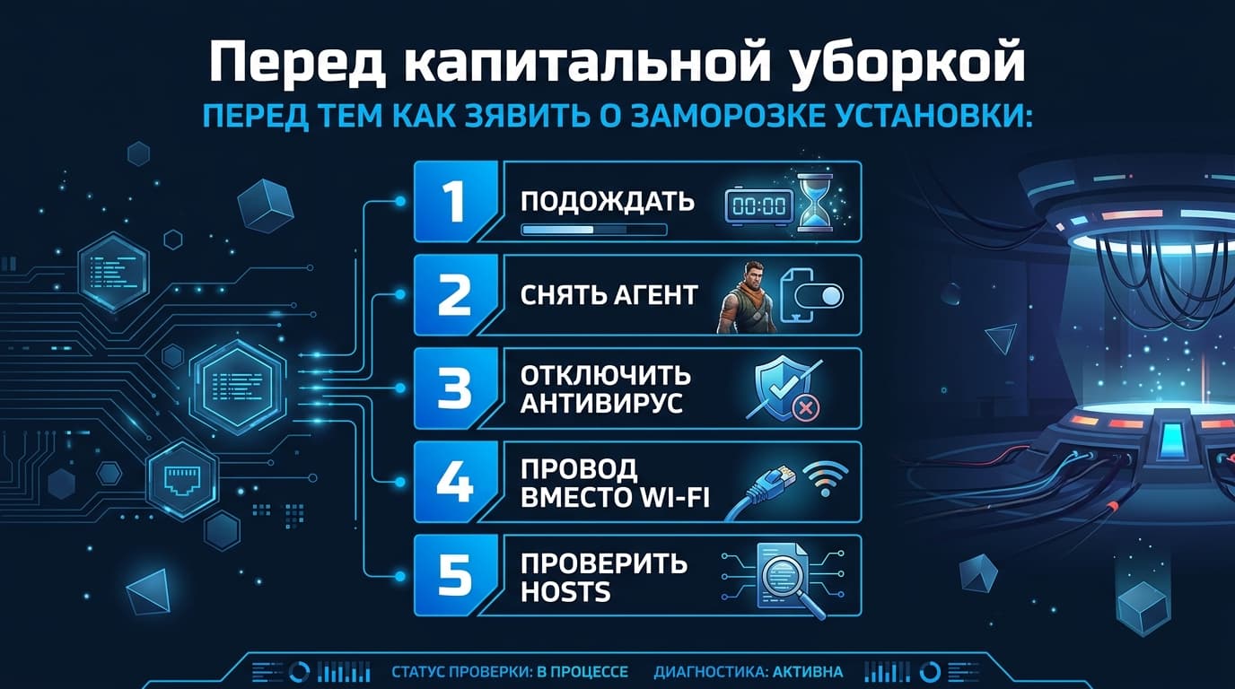Обновление Battle.net Update Agent зависает на 45%: что происходит и как сдвинуть — фото 4
