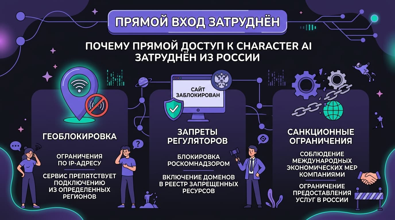 Character AI из России в 2026 году: почему вход нестабилен и что делать с подпиской — фото 1