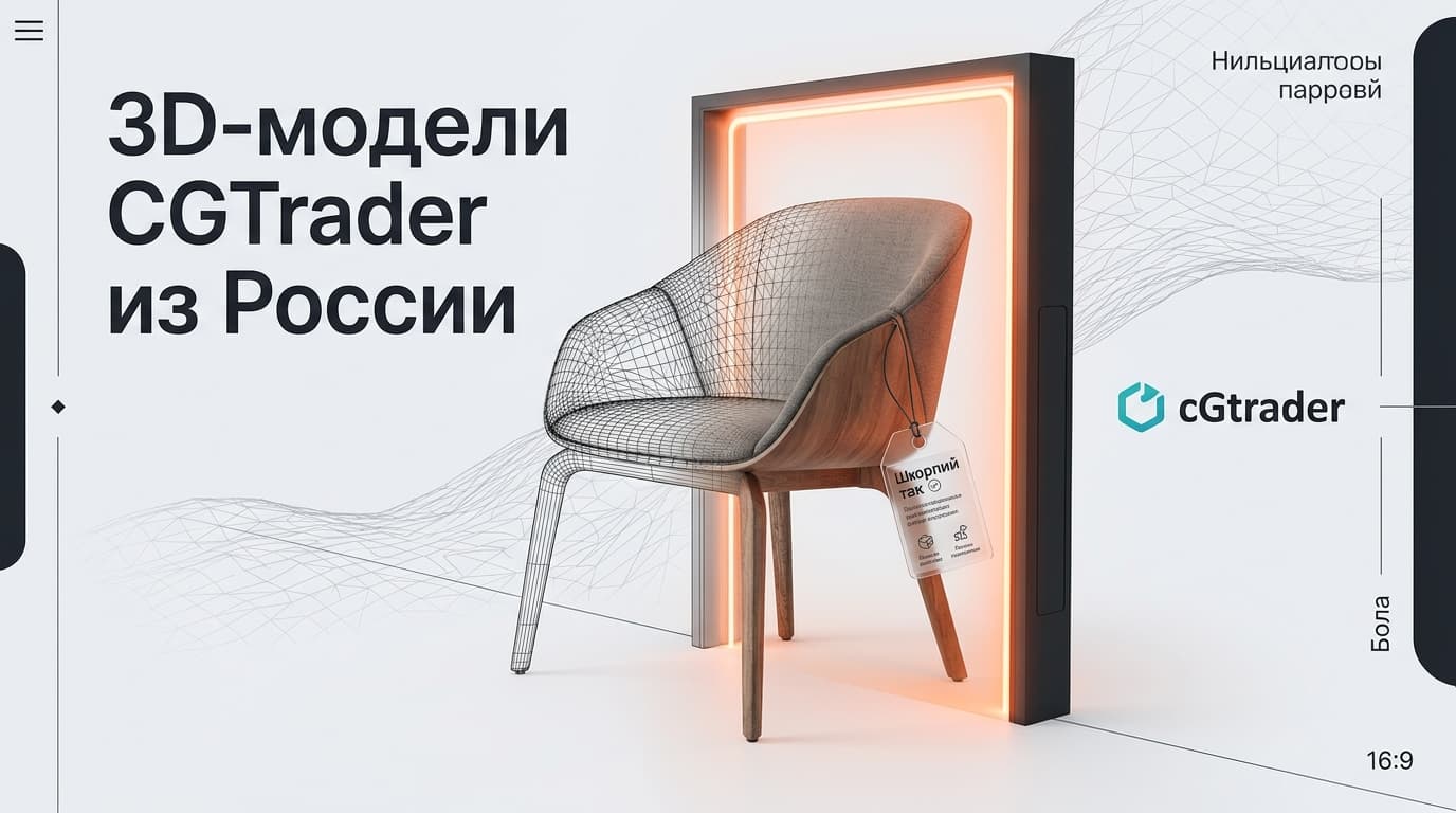 Как купить 3D-модели на CGTrader из России в 2026 году: лицензии, форматы и оплата