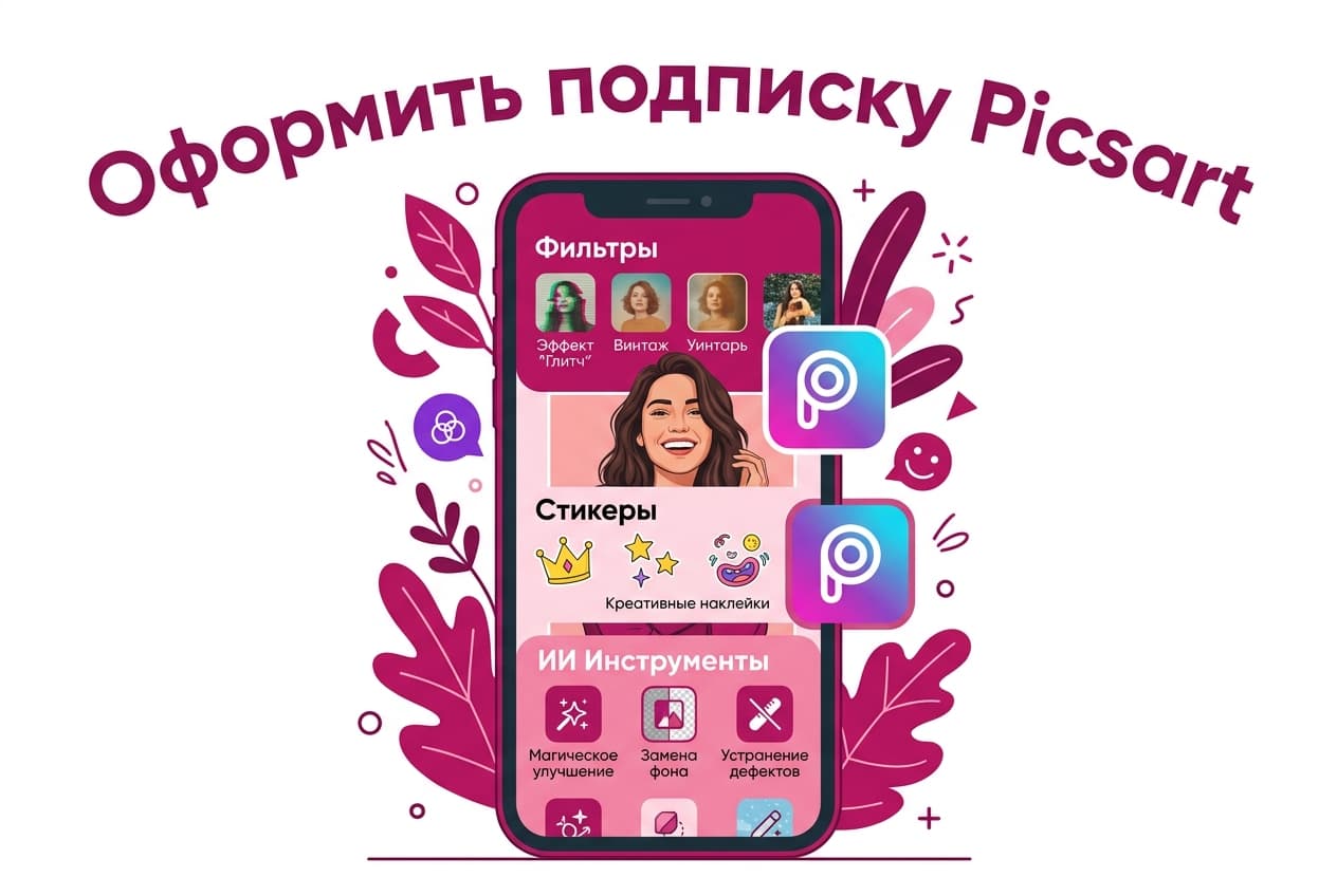 Как оформить подписку в Picsart из России в 2026 году