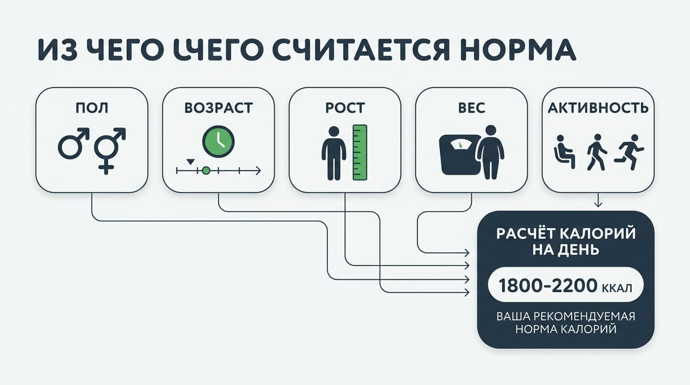 Что такое РСК в FatSecret: откуда берётся цифра дневной нормы и почему она гуляет — фото 1