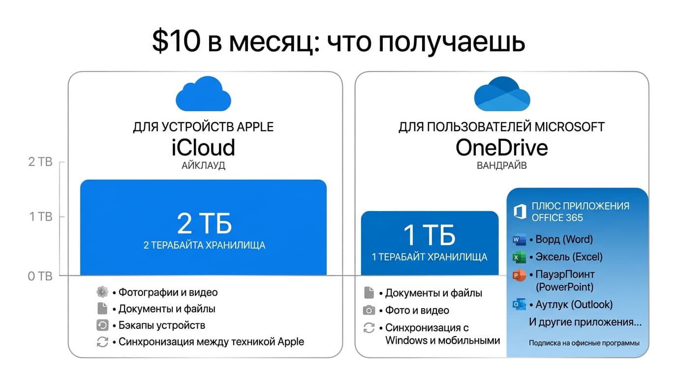 Что выбрать для облака: iCloud или OneDrive — фото 4