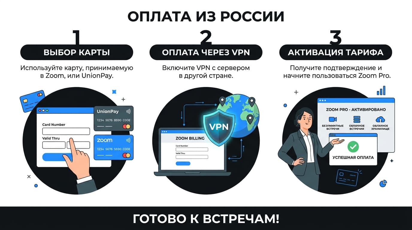 Как оплатить подписку Zoom из России в 2026 году — фото 5