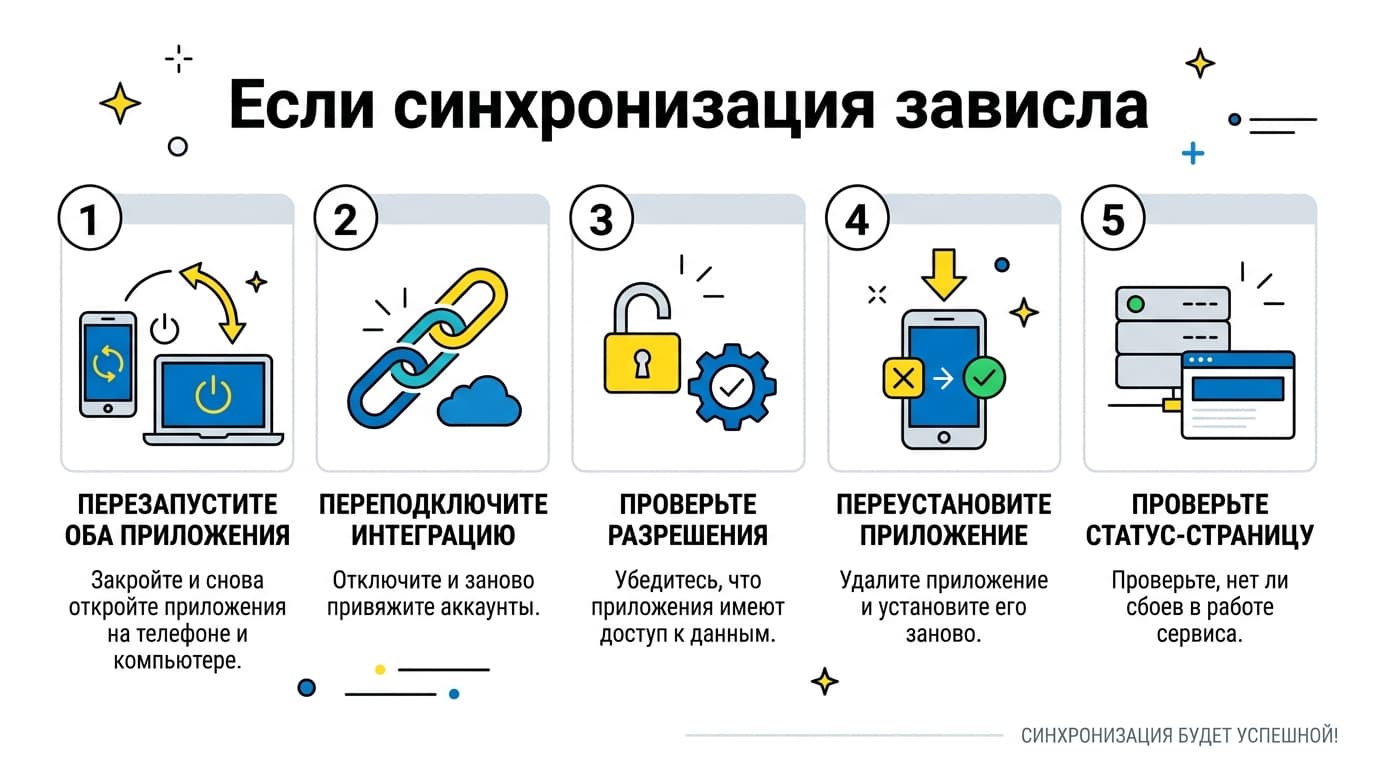 Как синхронизировать MyFitnessPal с трекерами и часами, если синк не работает — фото 5