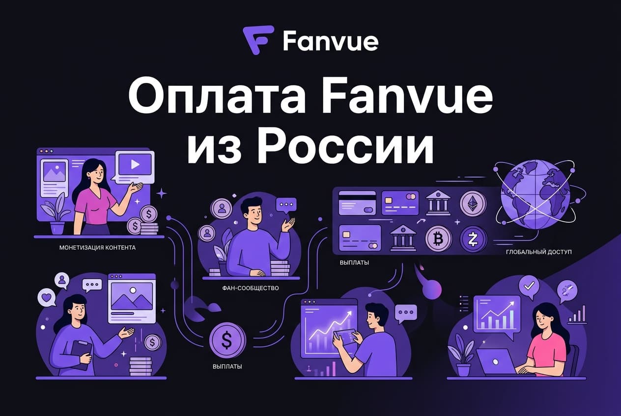 Как оплатить Fanvue из России в 2026 году: без зарубежной карты