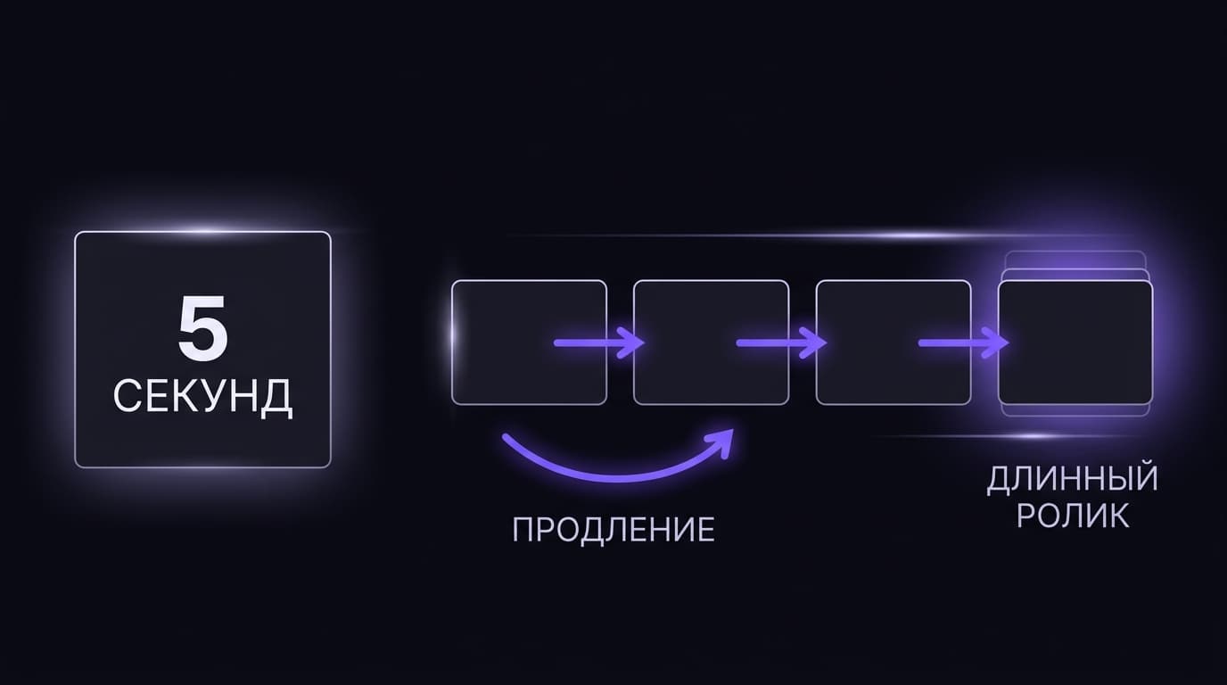 Как сделать ролик длиннее в Luma Dream Machine: Extend, кредиты и лимиты — фото 1