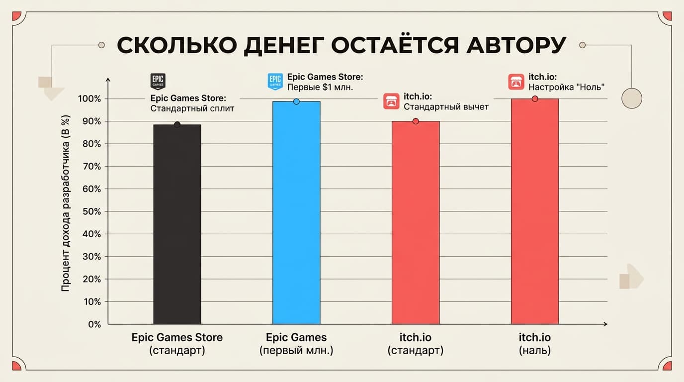 Epic Games Store или itch.io: кому какой магазин подходит и как в нём платят — фото 4