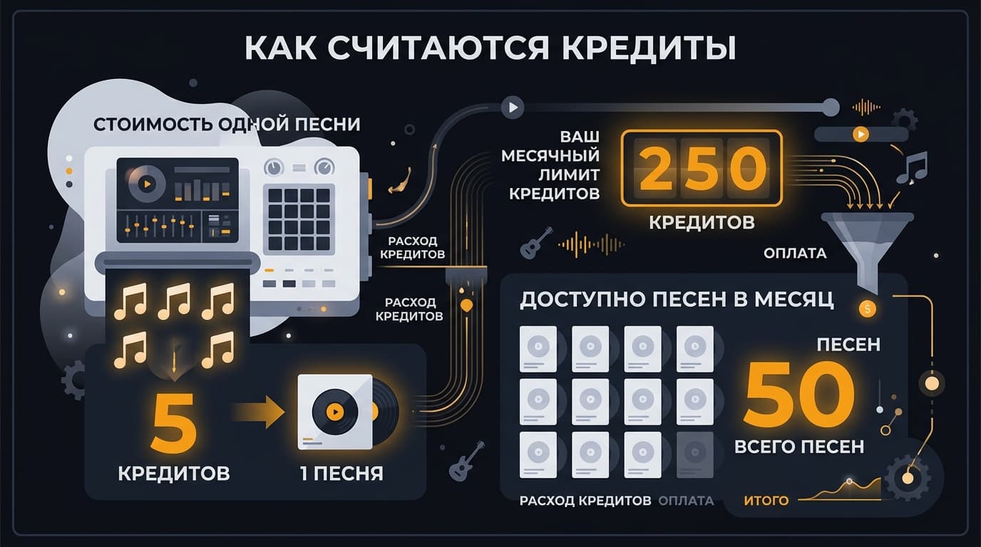 Оплата Suno из России в 2026 году: тарифы, кредиты и рабочие способы — фото 2