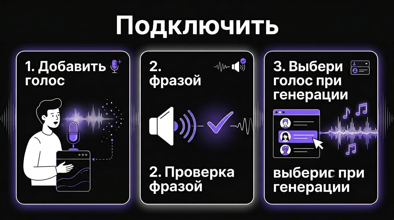 Свой голос в Suno: как подключить функцию Voices и петь самому — фото 2