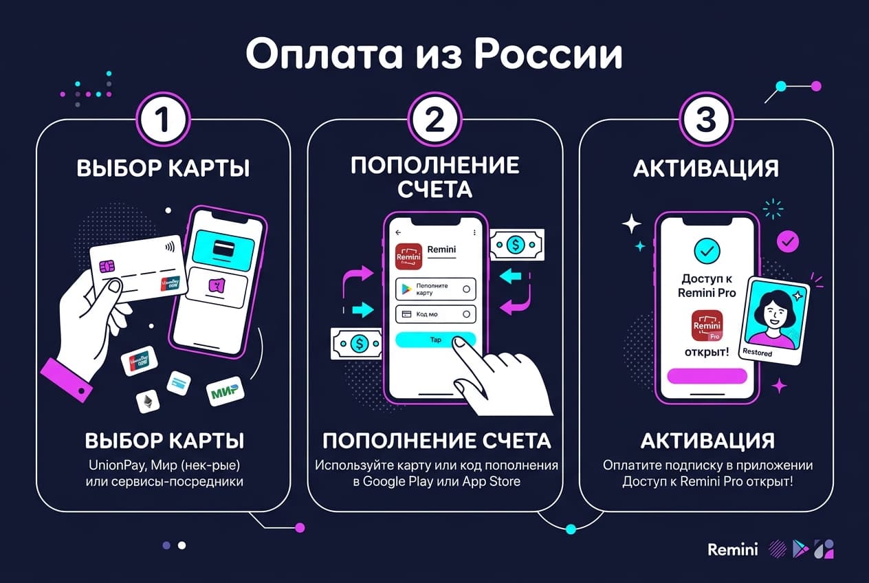 Как оплатить подписку Remini из России в 2026 году — фото 4