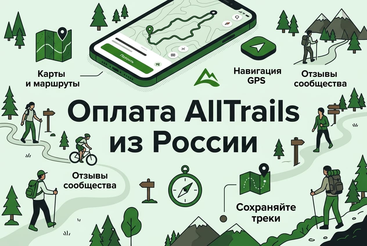 Как оформить подписку AllTrails из России в 2026 году: без зарубежной карты