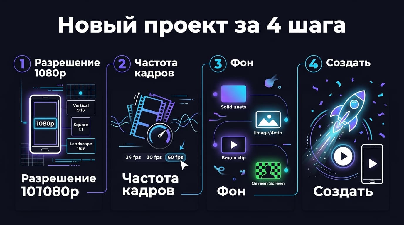 Как научиться монтировать в Alight Motion: маршрут от пустого проекта до первого готового ролика — фото 1