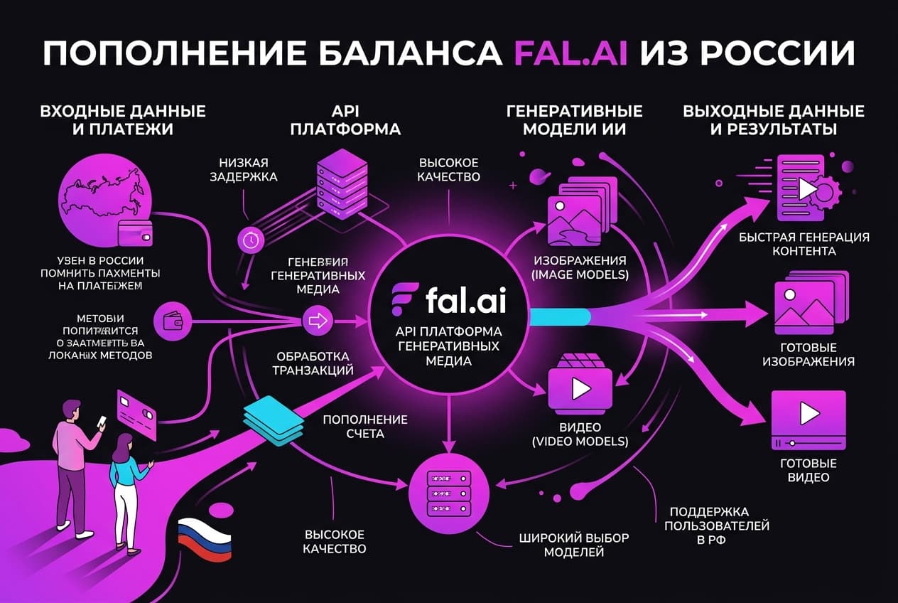 Как пополнить баланс fal.ai из России в 2026 году: без зарубежной карты
