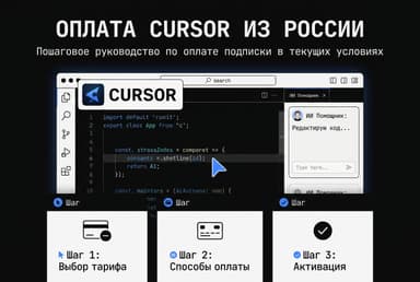 Как оплатить Cursor из России в 2026 году: ИИ-редактор кода без зарубежной карты