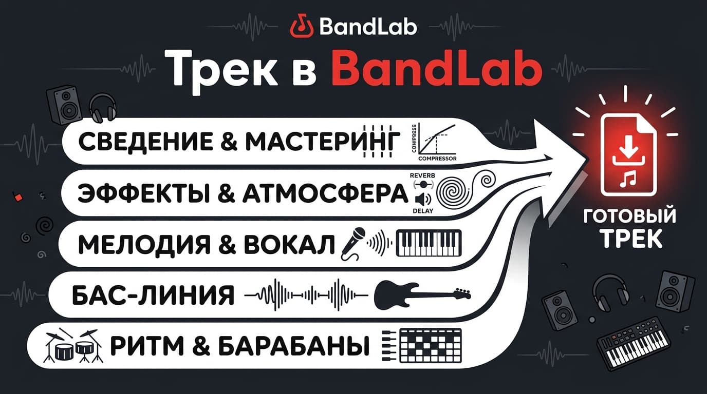 BandLab с нуля: как собрать трек от идеи до готового файла