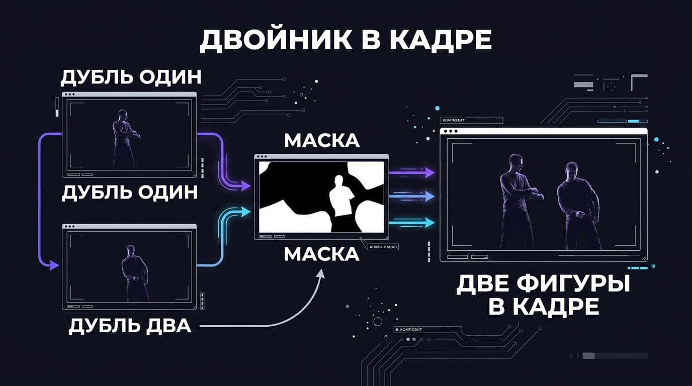 Как делать раздвоение в Alight Motion: шлейф из копий, двойник в кадре и глитч по каналам — фото 3