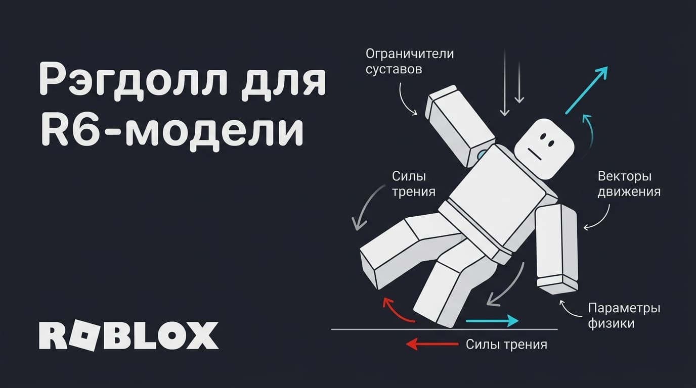 Как сделать рэгдолл для R6-модели в Roblox Studio (Lua)