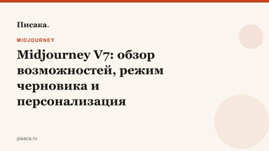 Midjourney V7: обзор возможностей, режим черновика и персонализация