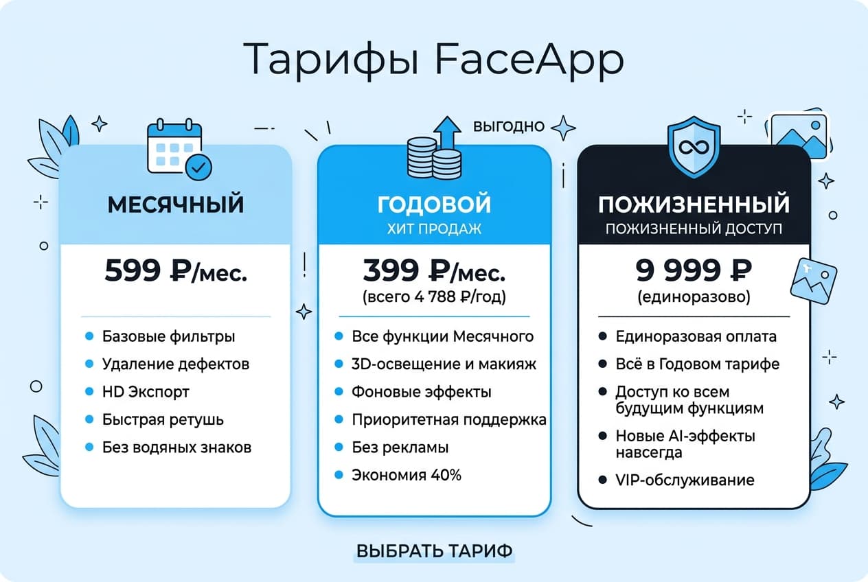Как оформить подписку FaceApp из России в 2026 году: без зарубежной карты — фото 2