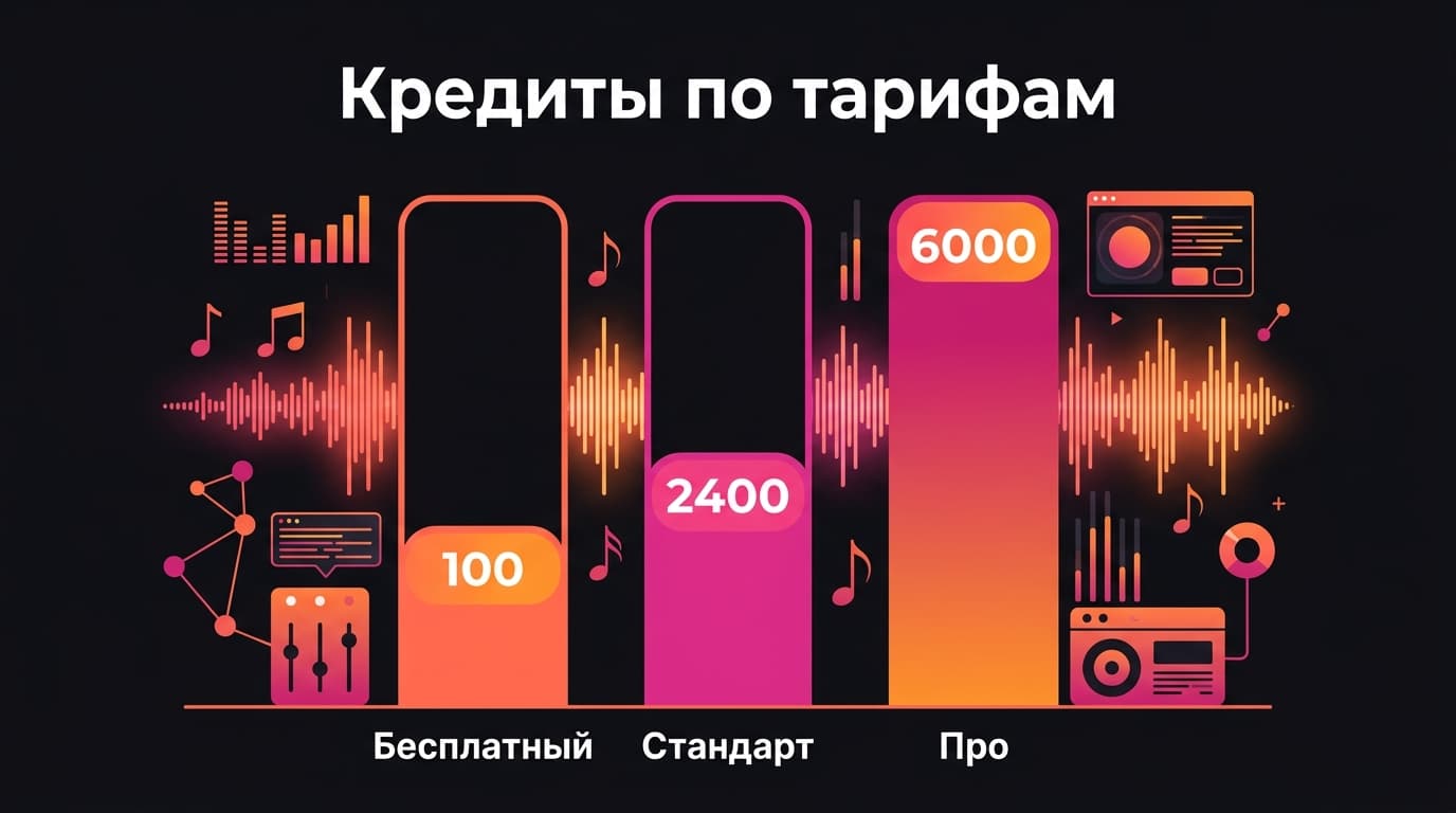 Тарифы Udio: разбираем Free, Standard и Pro по кредитам и правам — фото 3