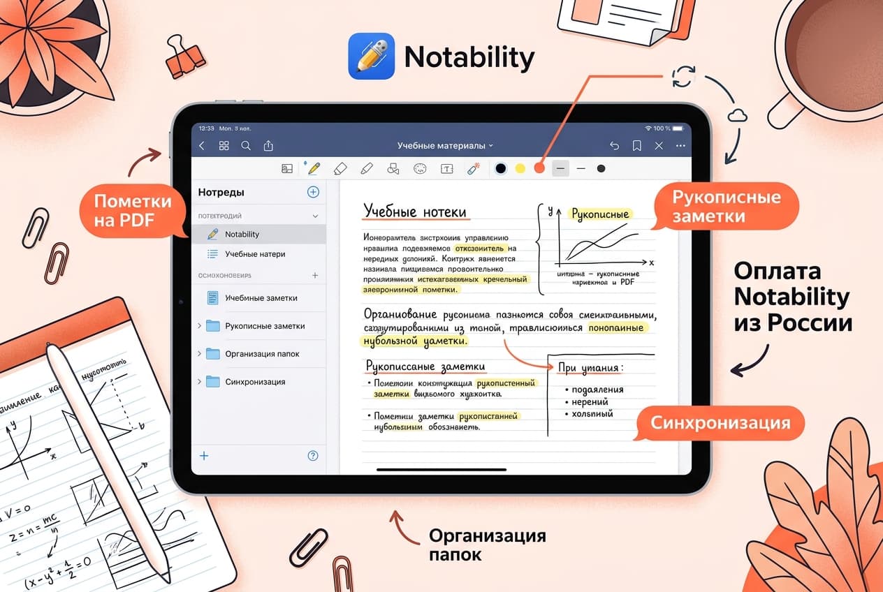Как оформить подписку Notability из России в 2026 году: без зарубежной карты