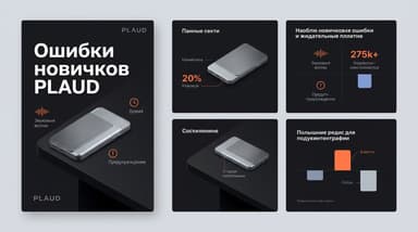 Частые ошибки новичков в PLAUD: где спотыкаются в первую неделю