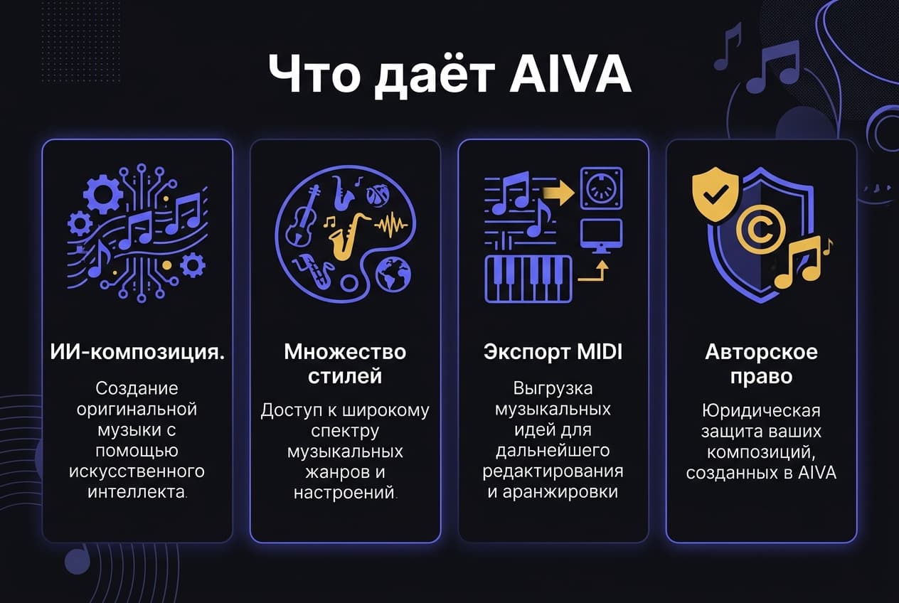 Как оформить подписку AIVA из России в 2026 году: без зарубежной карты — фото 1