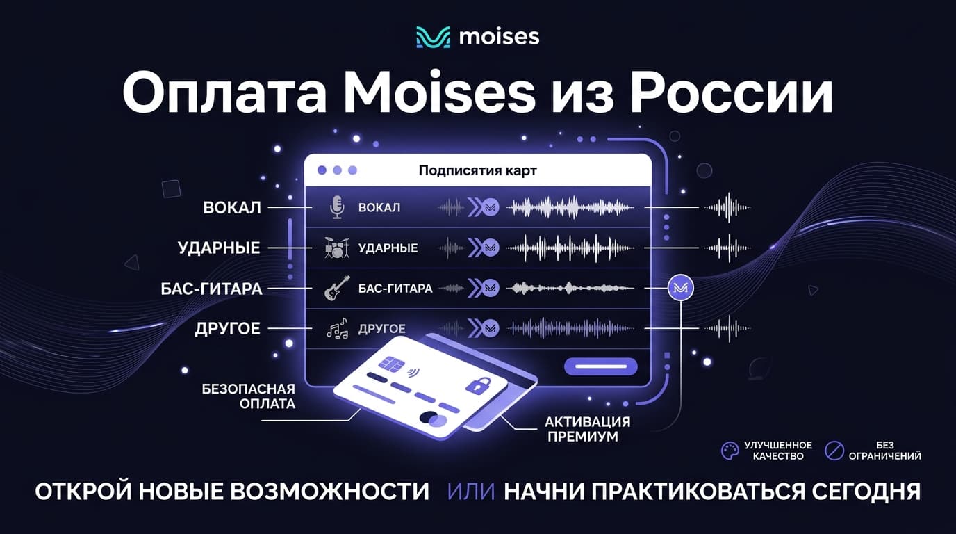 Moises и российская карта: почему оплата не проходит и как всё-таки купить подписку