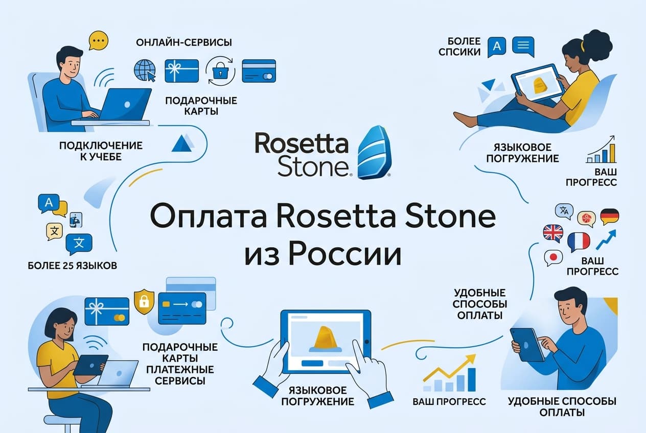 Как оформить подписку Rosetta Stone из России в 2026 году: без зарубежной карты