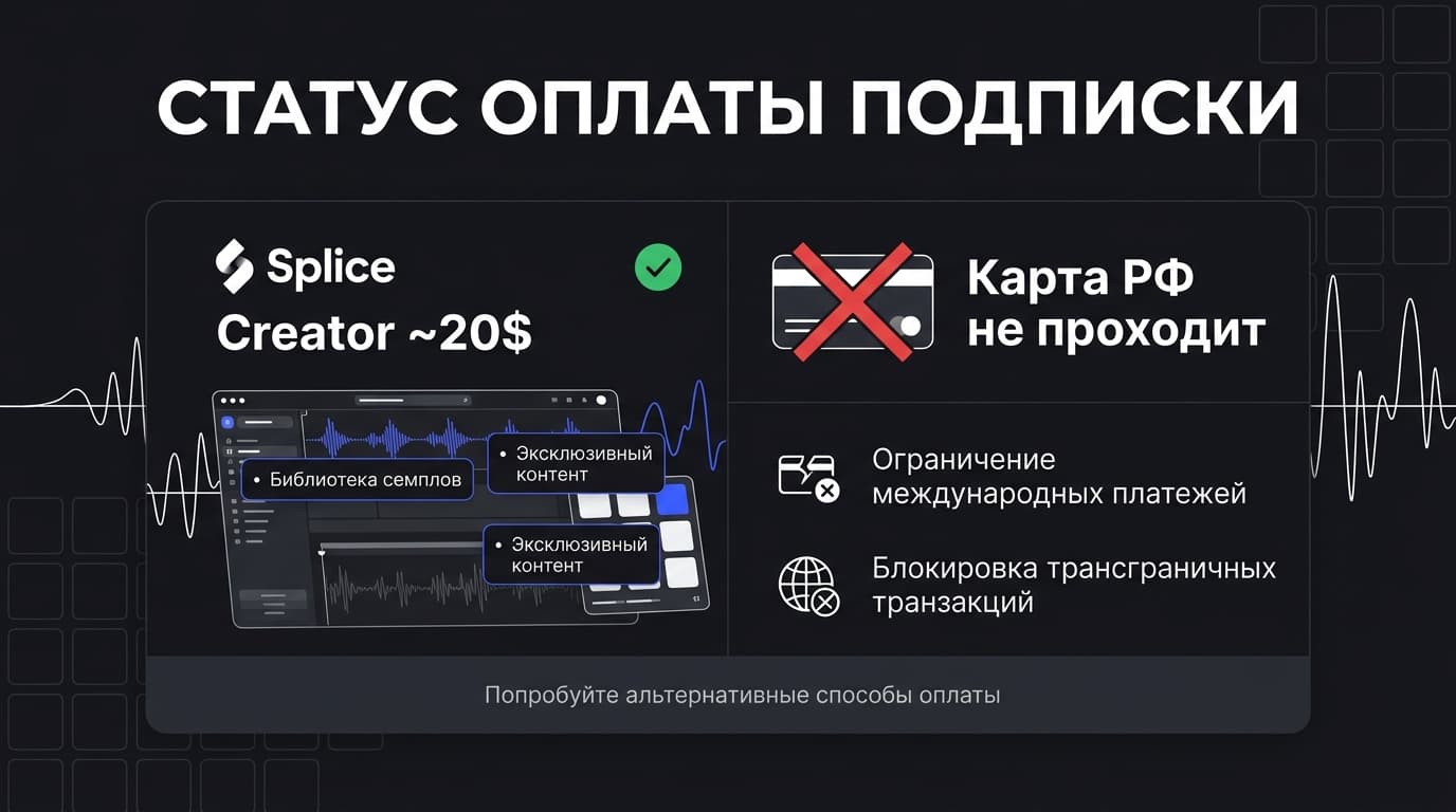 Как оплатить Splice из России в 2026 году: разбираемся с подпиской без нервов — фото 1
