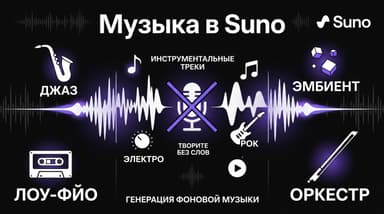 Инструменталы в Suno: как получить музыку без вокала под свою задачу