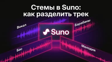 Стемы в Suno: как вытащить из трека отдельные дорожки