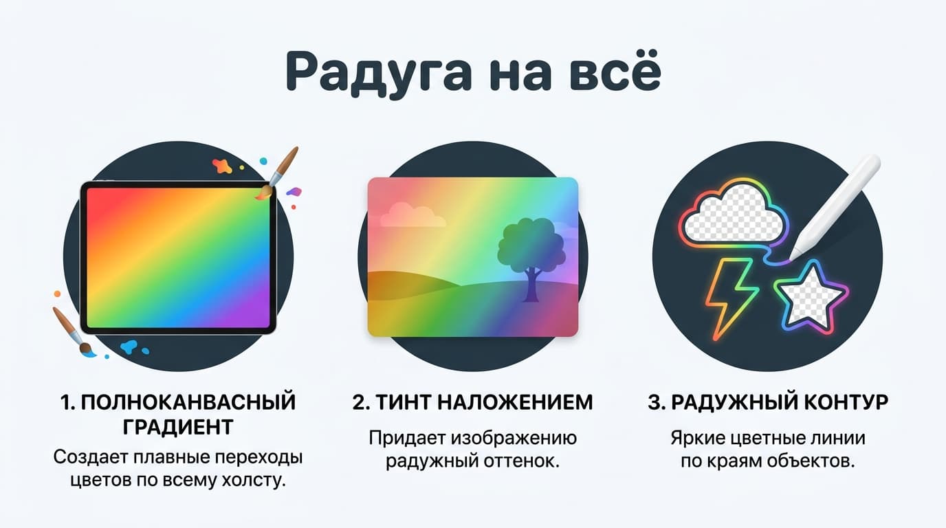 Как сделать радужную кисть в ibisPaint: почему кнопки нет и как получить радугу правильно — фото 5