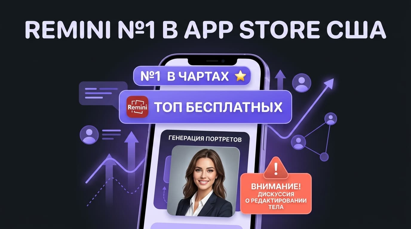 Remini захватило App Store США благодаря ИИ-хедшотам, но со спорным побочным эффектом
