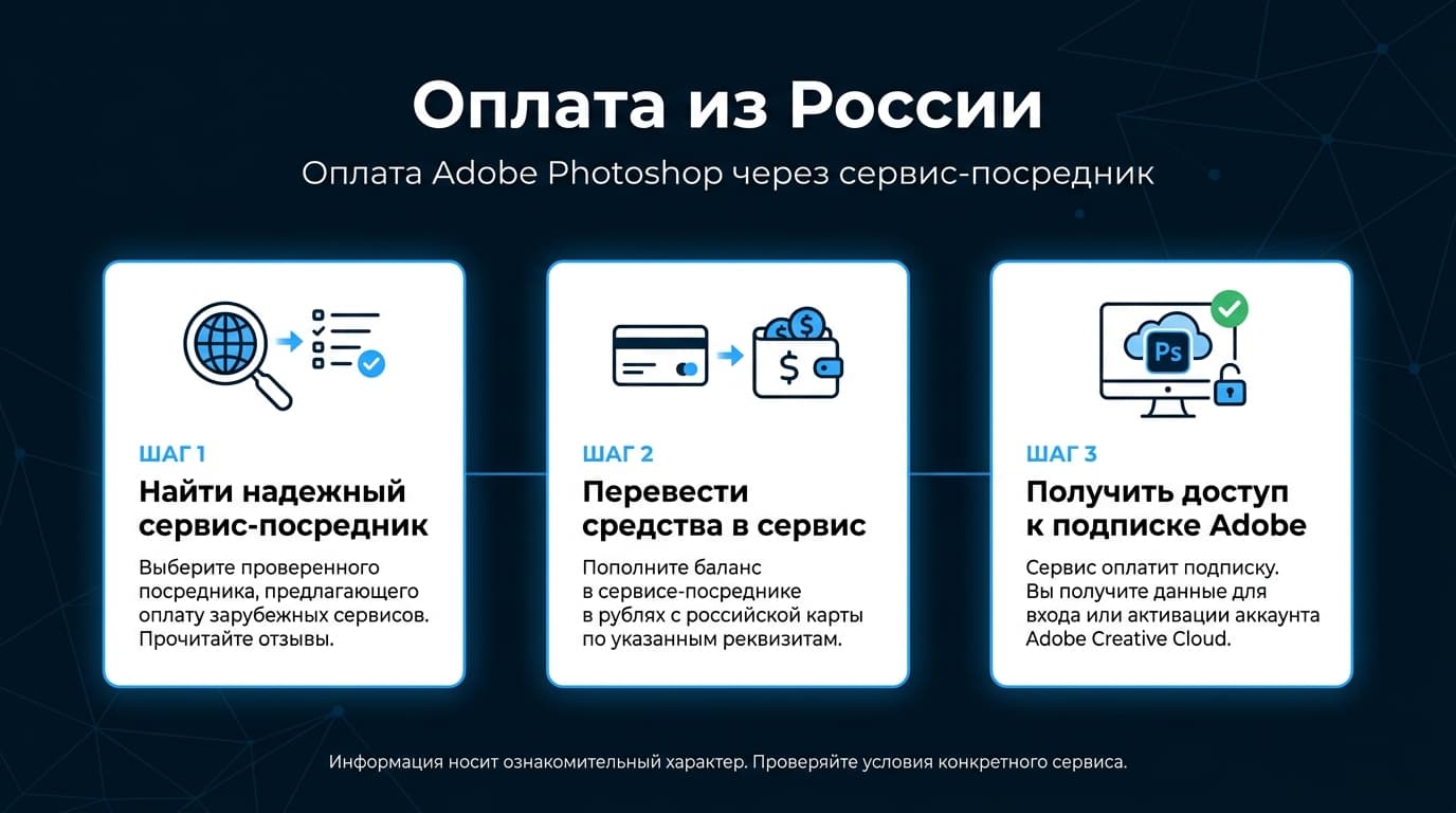Как оформить подписку на Фотошоп из России в 2026 году — фото 4