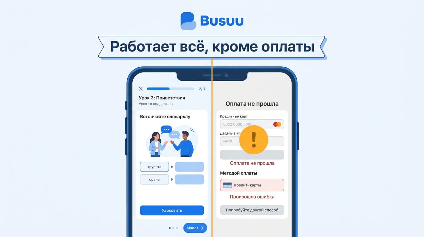 Busuu не работает в России: что именно сломалось — приложение, платёж или магазин