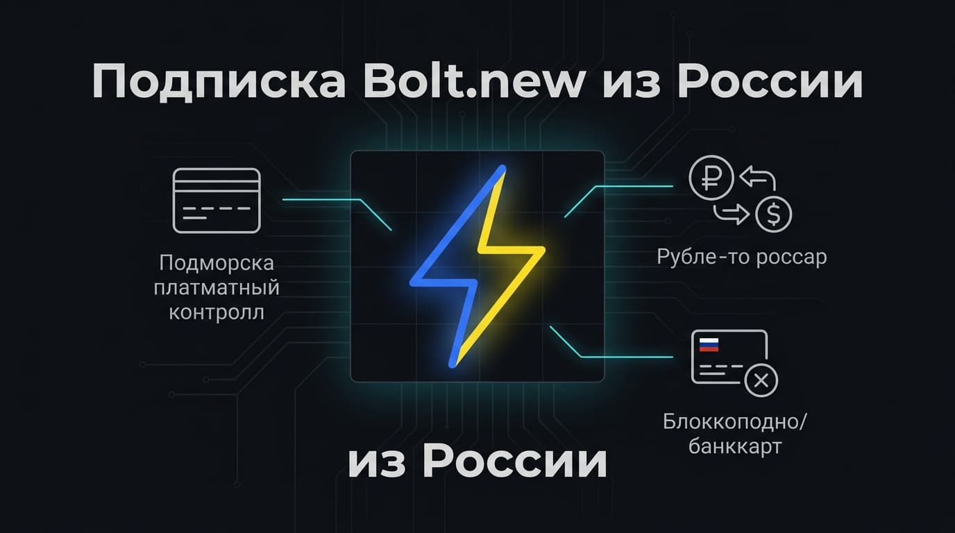 Как оформить подписку Bolt.new из России в 2026 году?