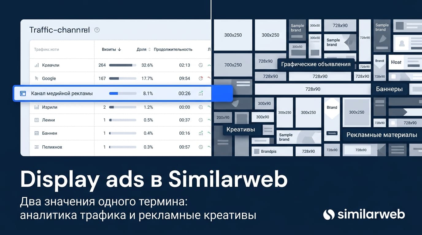 Что такое display ads в Similarweb: канал трафика и отчёты по рекламе