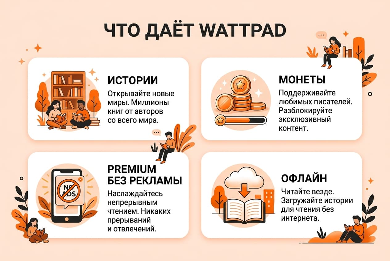 Как оплатить Wattpad из России в 2026 году: без зарубежной карты — фото 1