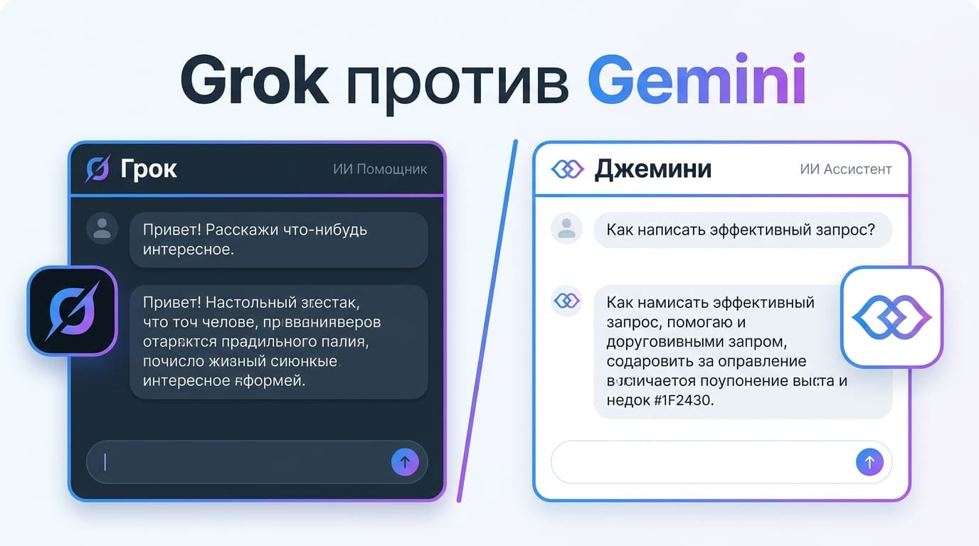 Grok против Gemini в 2026: чем различаются и кому какой ассистент подойдёт