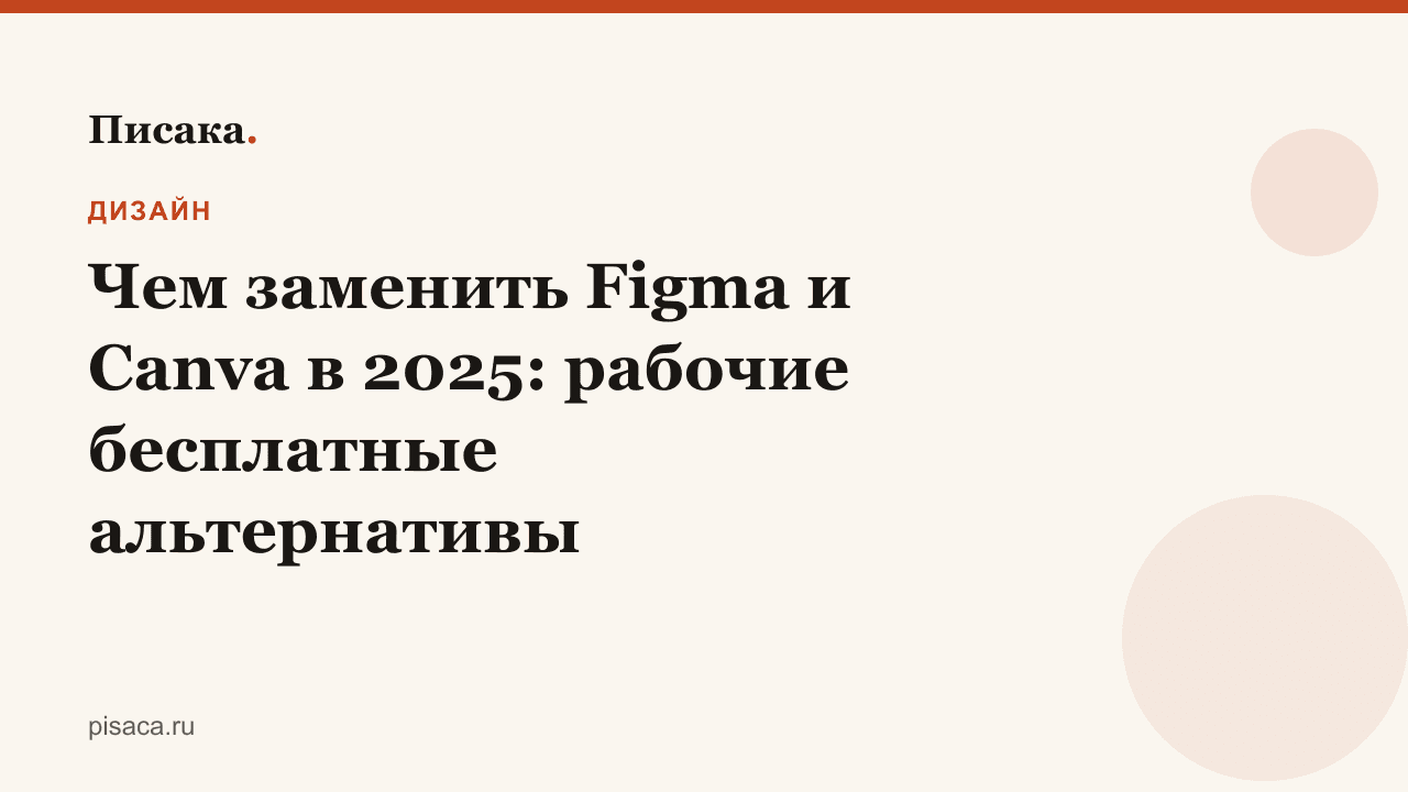 Чем заменить Figma и Canva в 2025: рабочие бесплатные альтернативы