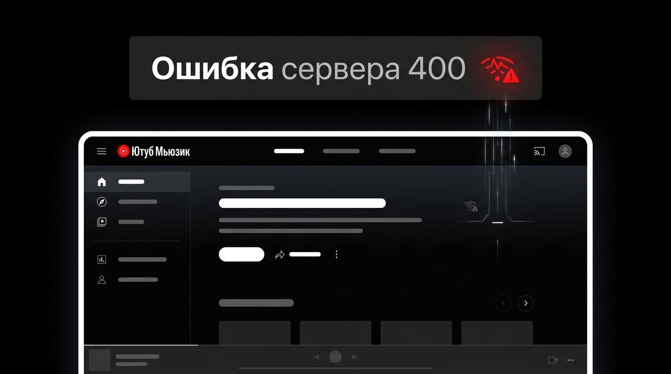 YouTube Music ошибка сервера 400: что это значит и как её убрать