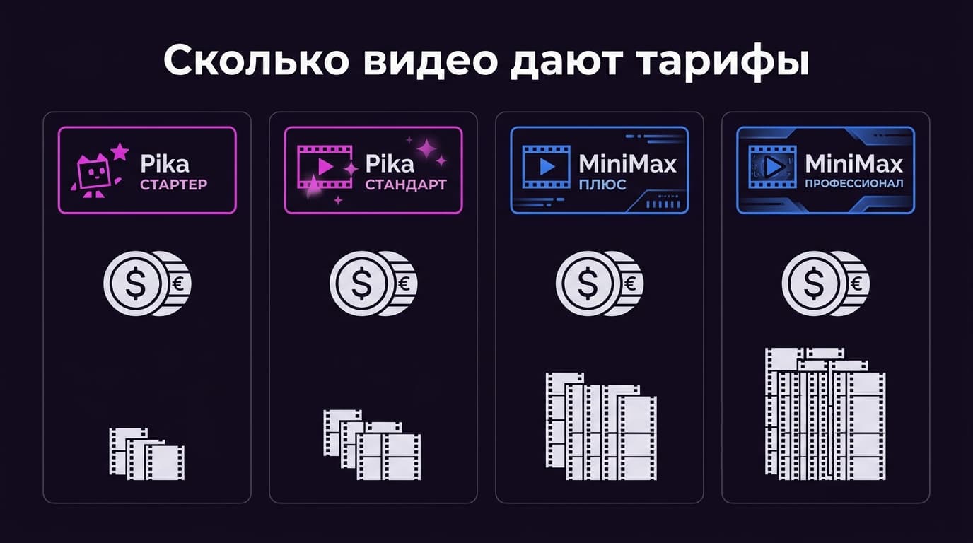 MiniMax AI против Pika: что выгоднее по цене, качеству и скорости видео — фото 2