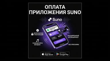 Оплата Suno из России: App Store, Google Play и что делать без зарубежной карты