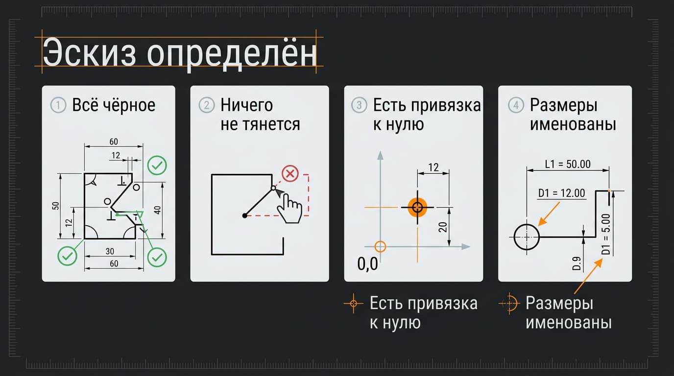 Как задать размер скетча в Fusion 360 и почему он иногда не ставится — фото 6