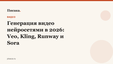 Генерация видео нейросетями в 2026: Veo, Kling, Runway и Sora