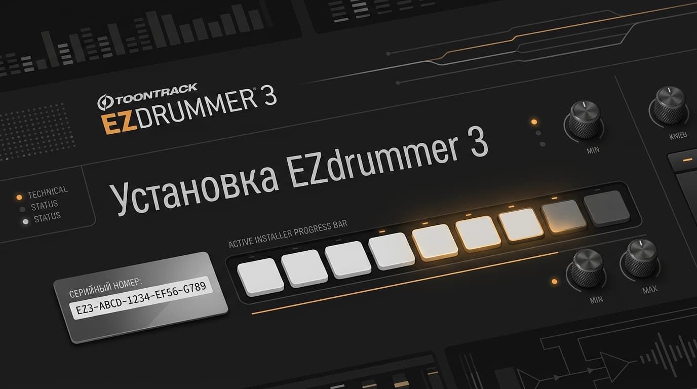 Как установить EZdrummer 3: пошагово, от серийного номера до первого звука