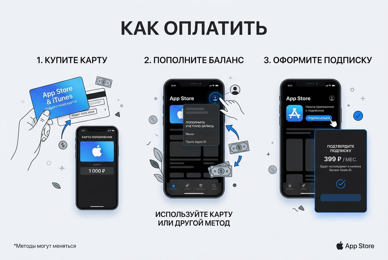 Как теперь оплачивать подписки в Апсторе из России в 2026 году — фото 4